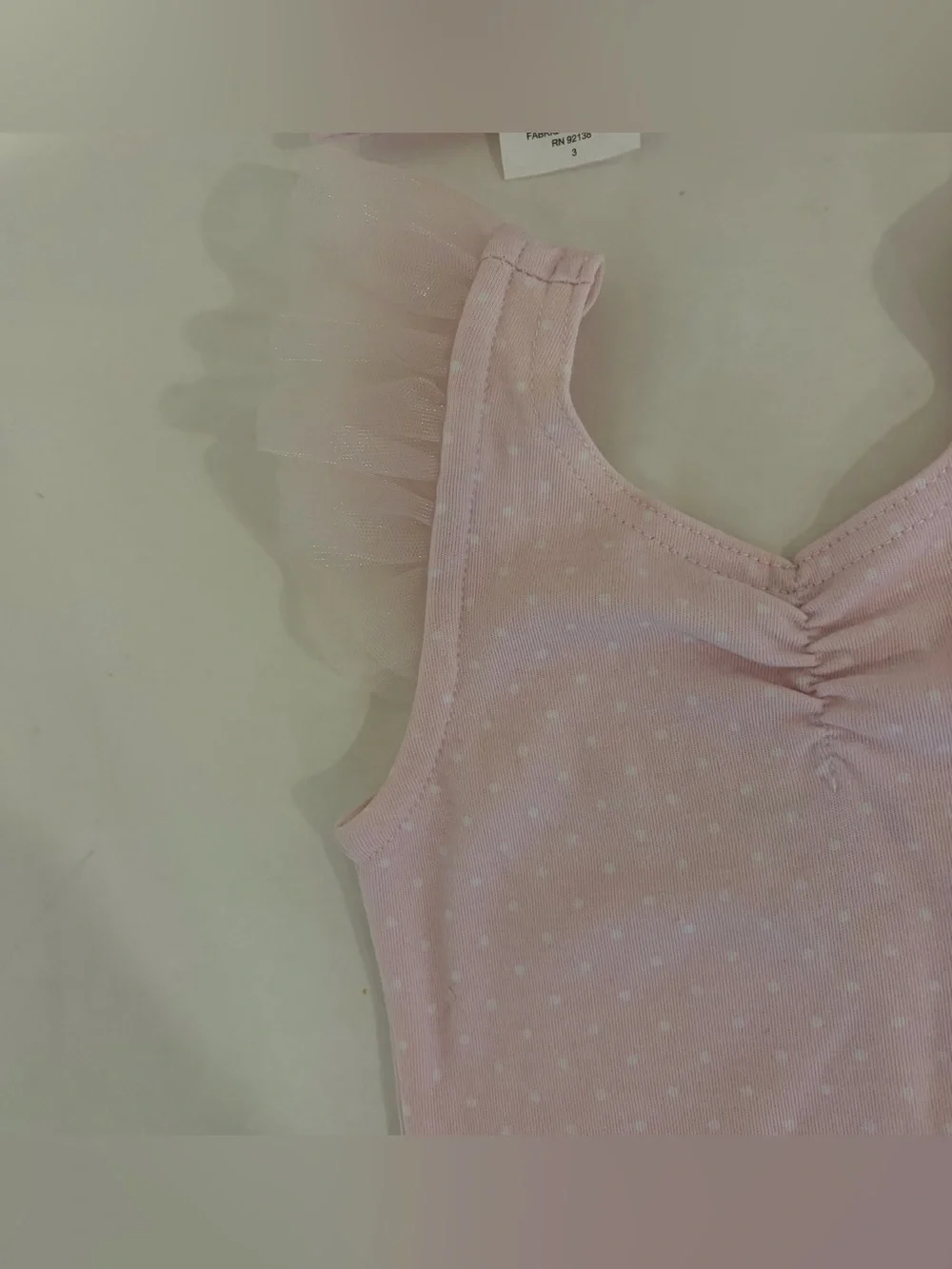 American Girl Bitty Baby Light Pink Polka Dot Leotard with Headband